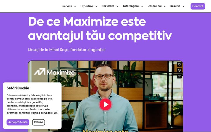 Screenshot of hellomaximize.ro