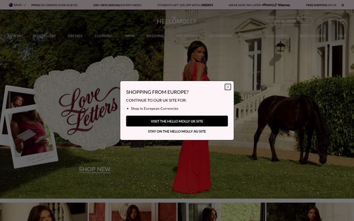 Screenshot of hellomolly.com.au