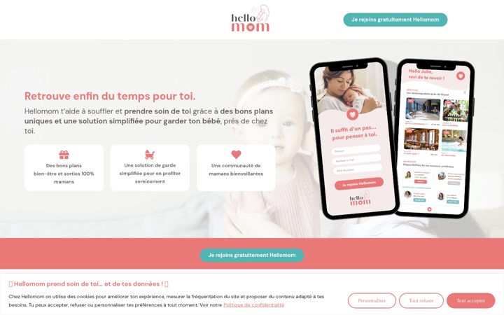 Screenshot of hellomom.fr