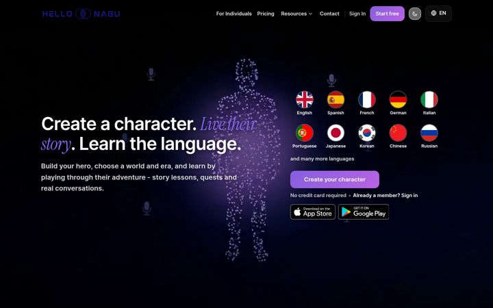 Screenshot of hellonabu.com