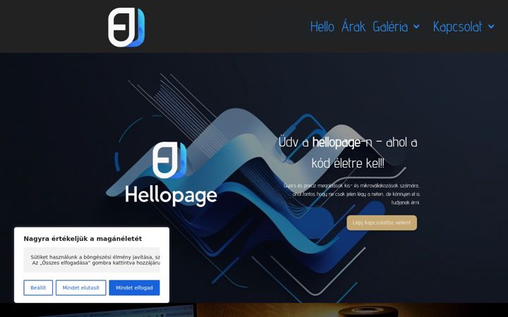 Screenshot of hellopage.hu