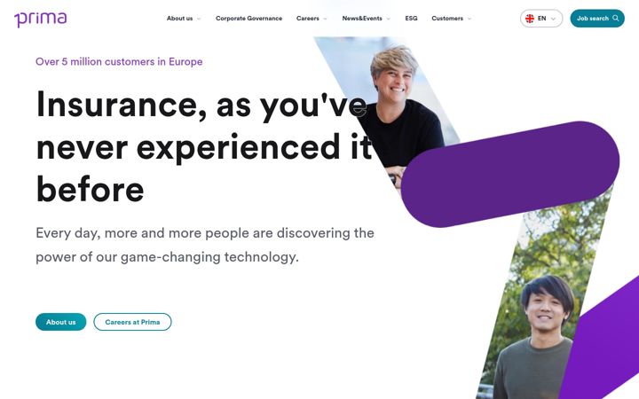 Screenshot of helloprima.com