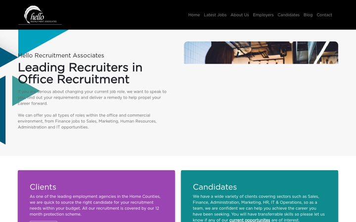 Screenshot of hellorecruitment.co.uk