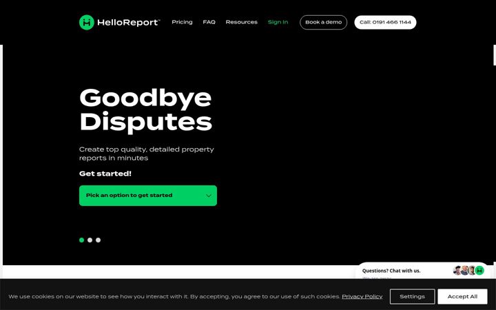 Screenshot of helloreport.co.uk