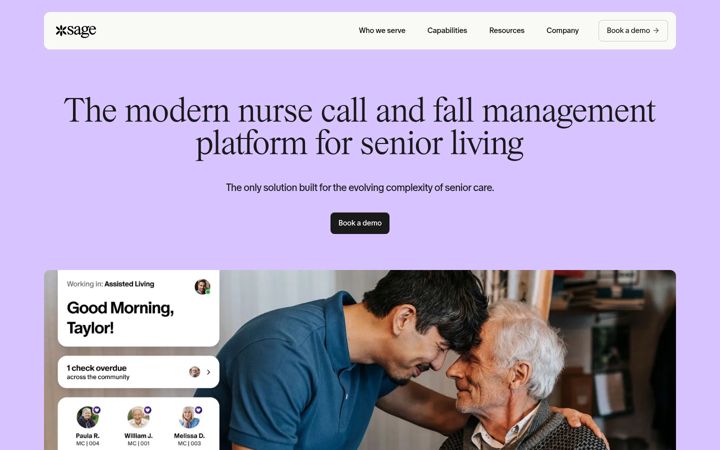 Screenshot of hellosage.com