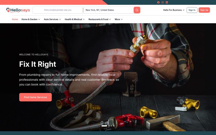 Screenshot of hellosays.com