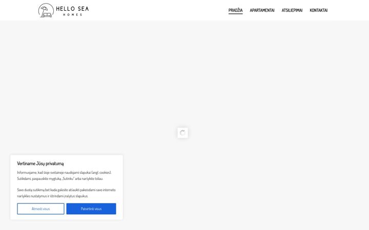 Skærmbillede af hellosea.lt