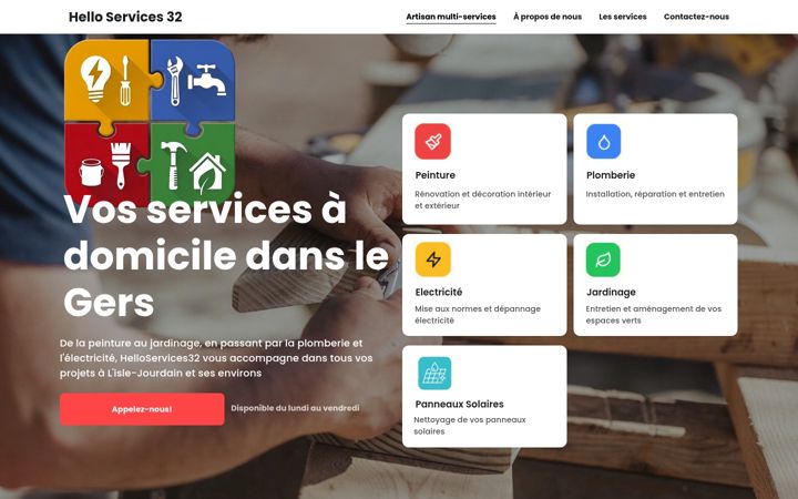 Screenshot of helloservices32.fr