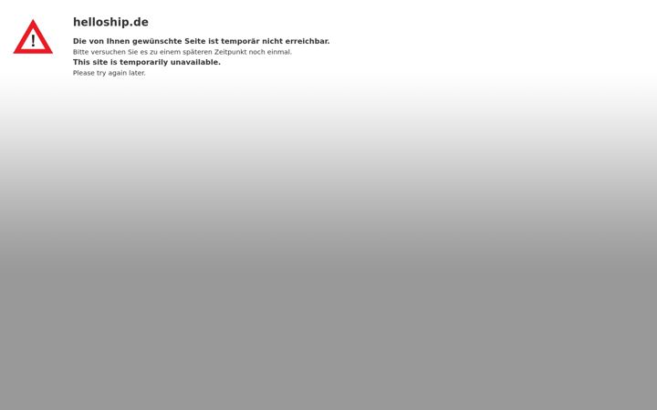 Screenshot of helloship.de