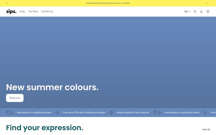 Screenshot of hellosips.com