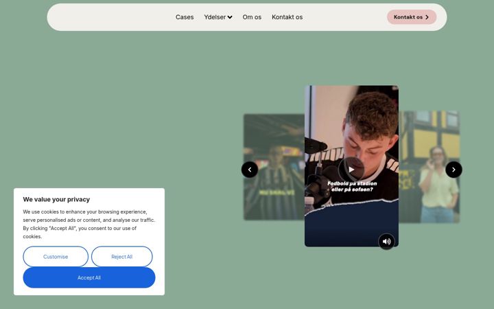 Screenshot of hellosocial.dk