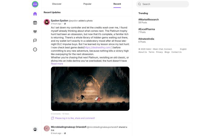 Screenshot of hellosocialnetwork.com