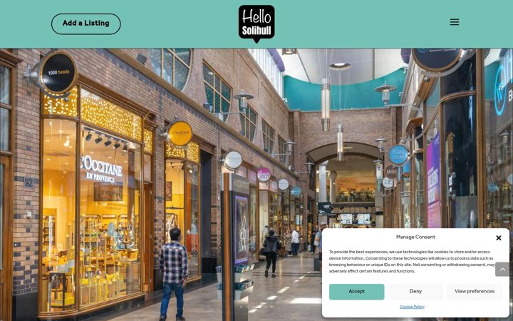 Screenshot of hellosolihull.co.uk