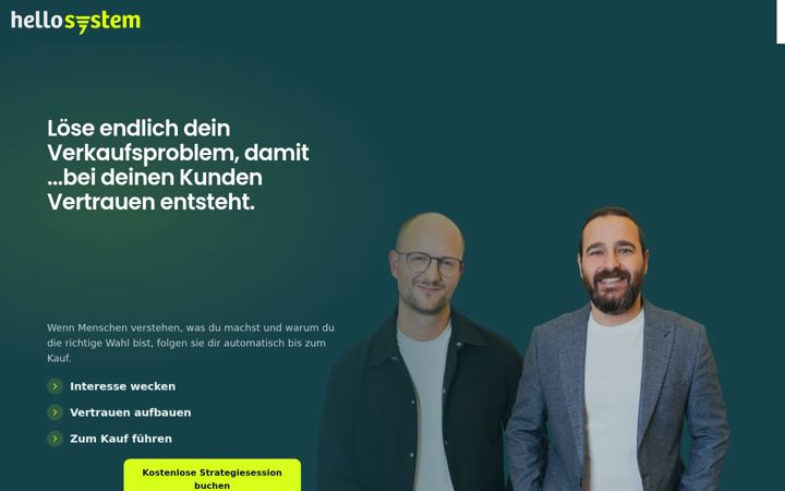 Ekrano kopija hellosystem.de