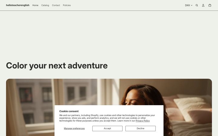 Screenshot of helloteacherenglish.com