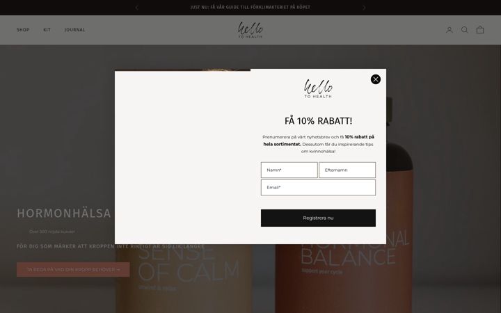 Screenshot of hellotohealth.se