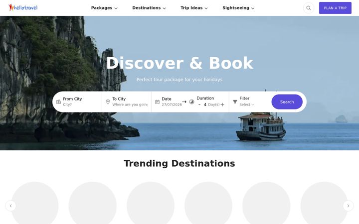 Screenshot of hellotravel.com