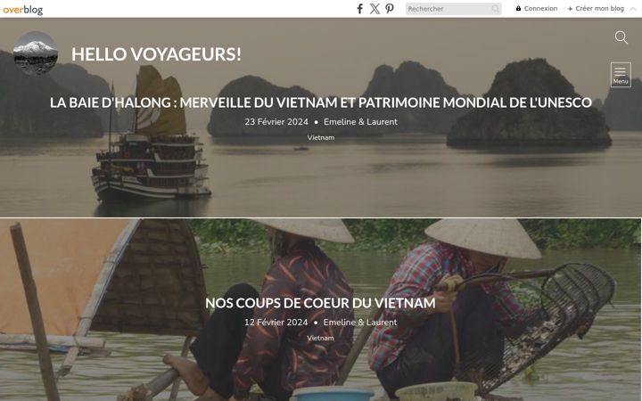 Screenshot of hellovoyageurs.com