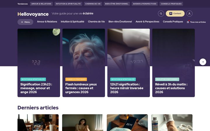 Screenshot of hellovoyance.fr