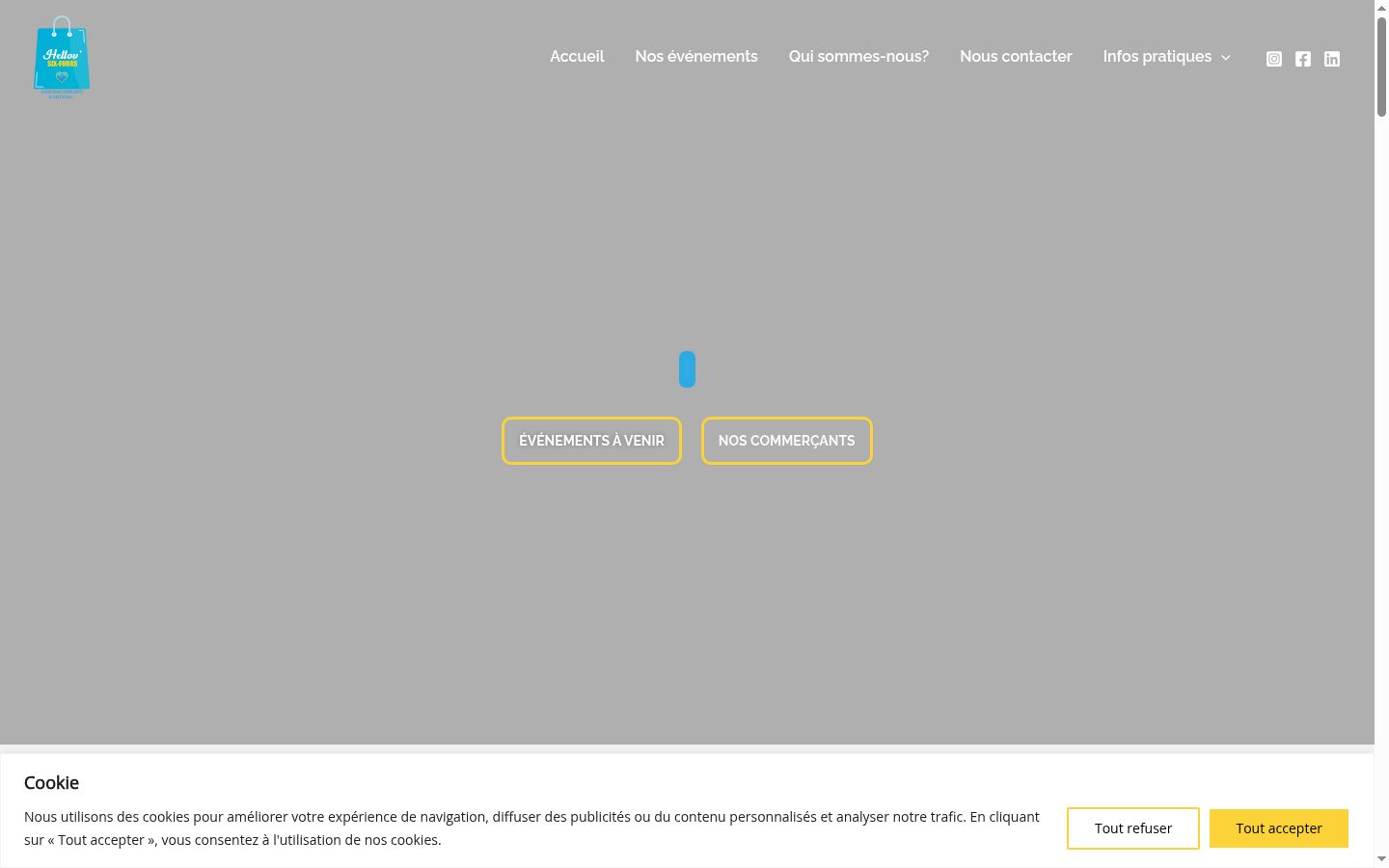 Screenshot des Einwilligungsbanners vor jeglicher Interaktion