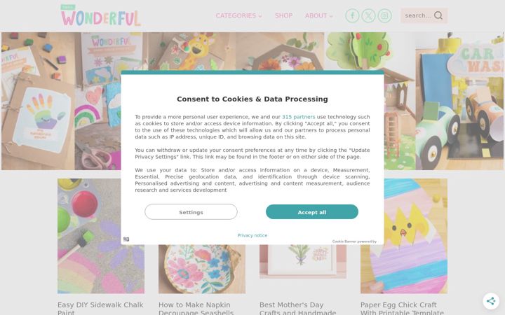 Screenshot of hellowonderful.co