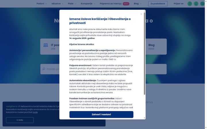 Screenshot di helloworld.rs