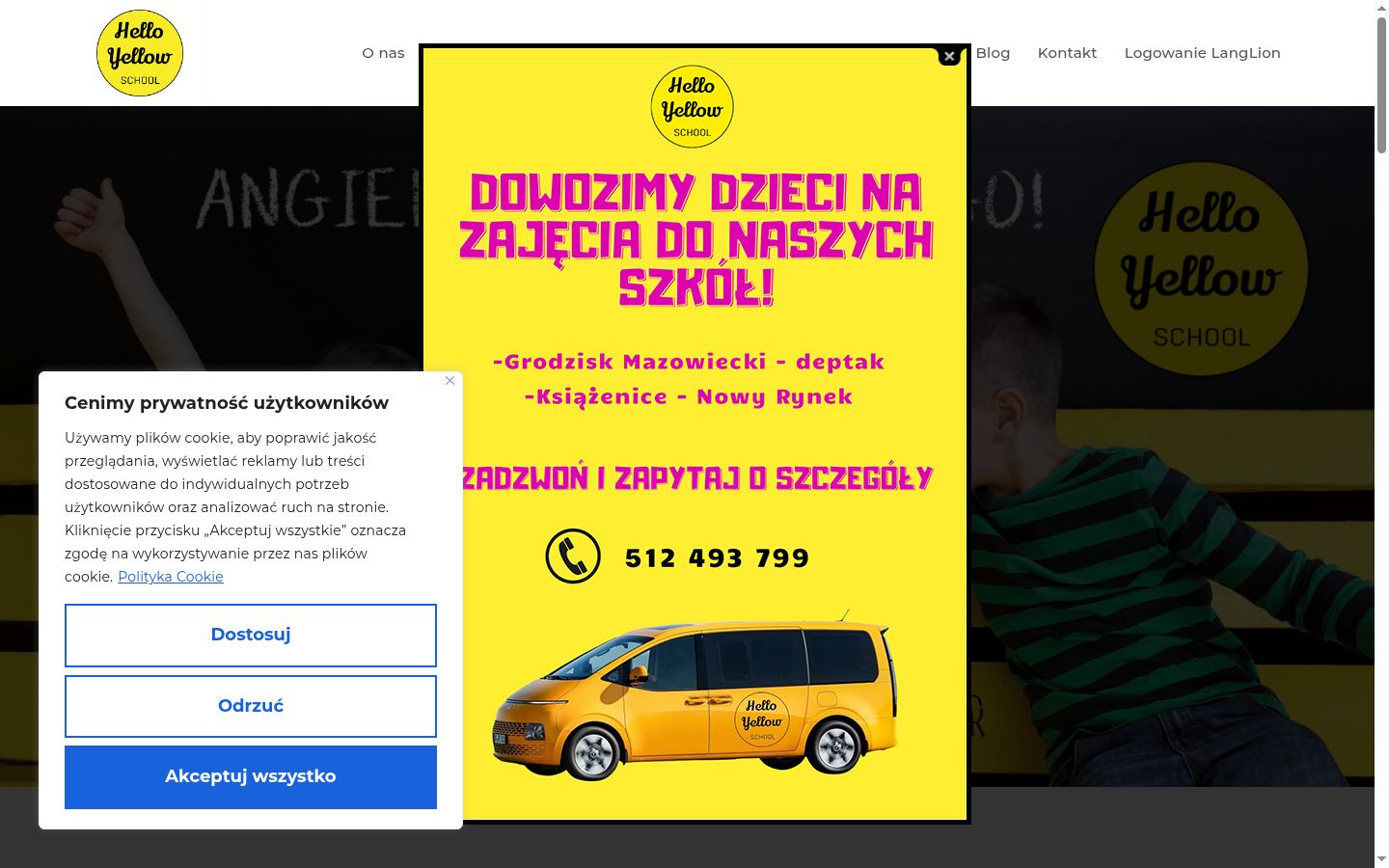 Screenshot des Einwilligungsbanners vor jeglicher Interaktion