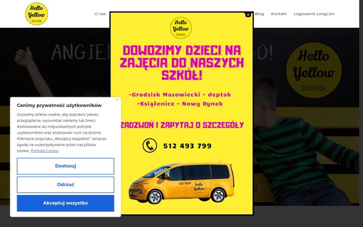 Screenshot of helloyellow.edu.pl