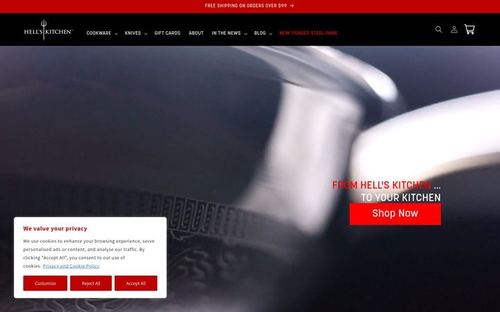 Screenshot of hellskitchenstore.com