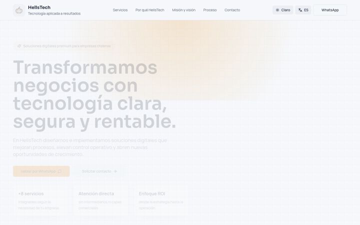 Screenshot of hellstech.cl