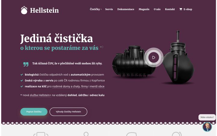 Screenshot stránky hellstein.cz