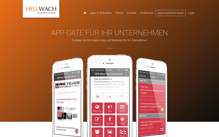 Screenshot of hellwach-apps.de
