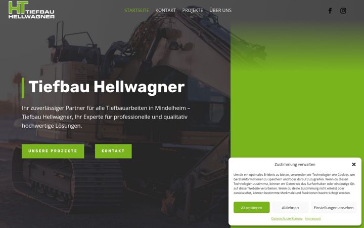 Screenshot of hellwagner-tiefbau.de