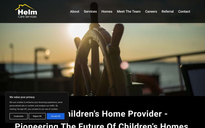Screenshot of helmcareservices.co.uk