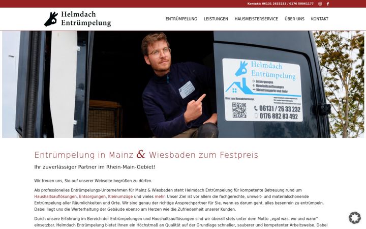 Screenshot of helmdach-entruempelung.de