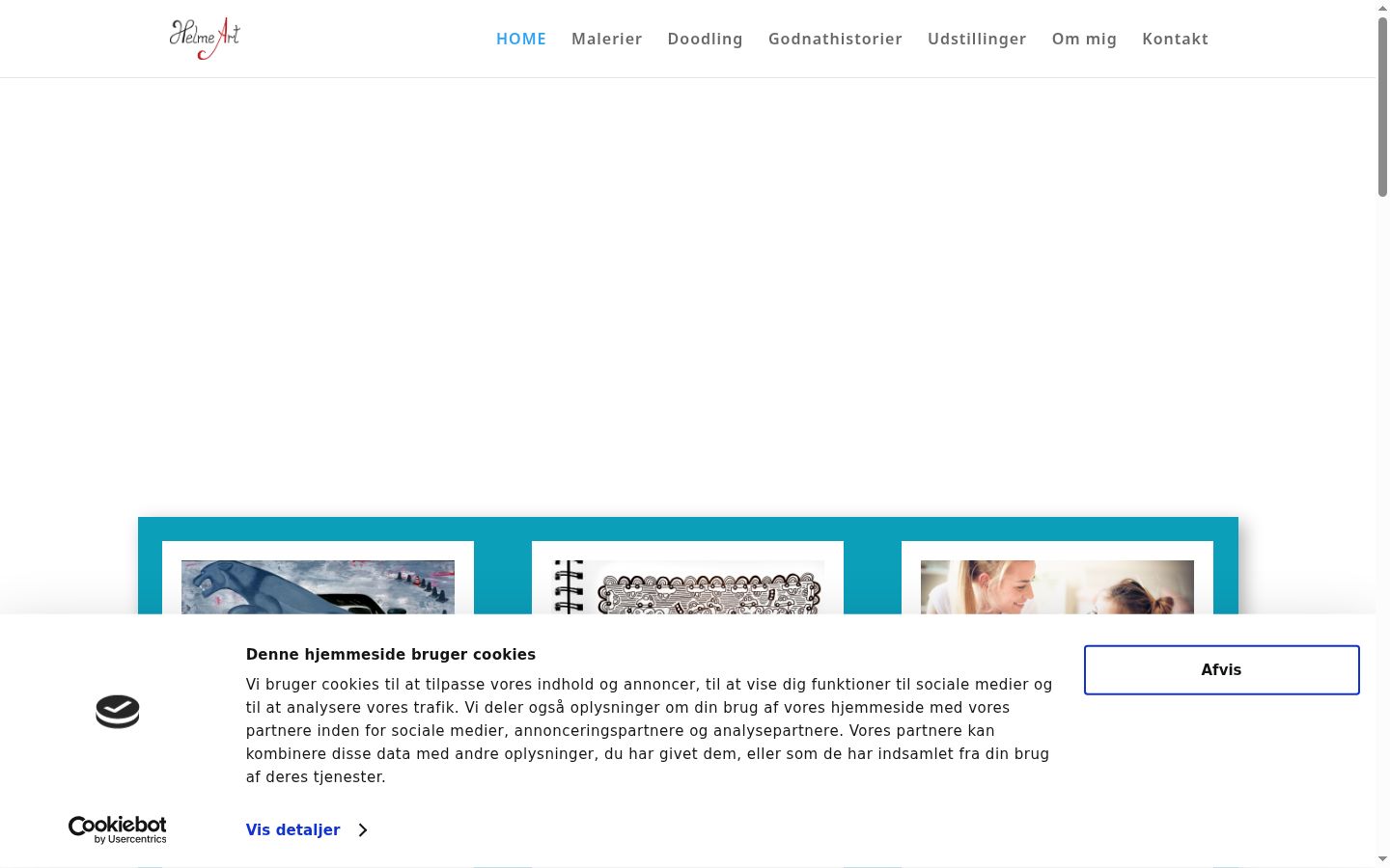 Skjermbilde av samtykkebanneret slik det vises før noen interaksjon