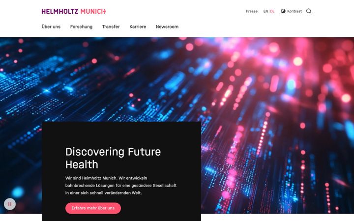 Screenshot of helmholtz-munich.de