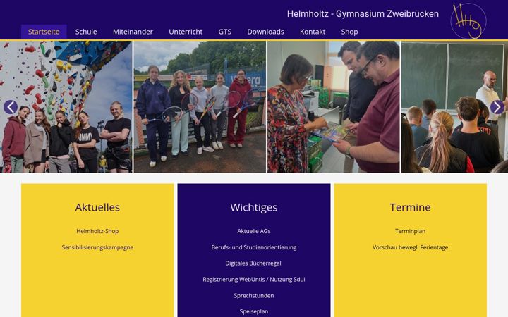 Screenshot of helmholtz-zweibruecken.de