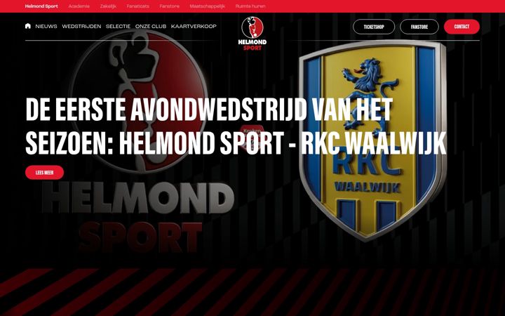 Screenshot of helmondsport.nl