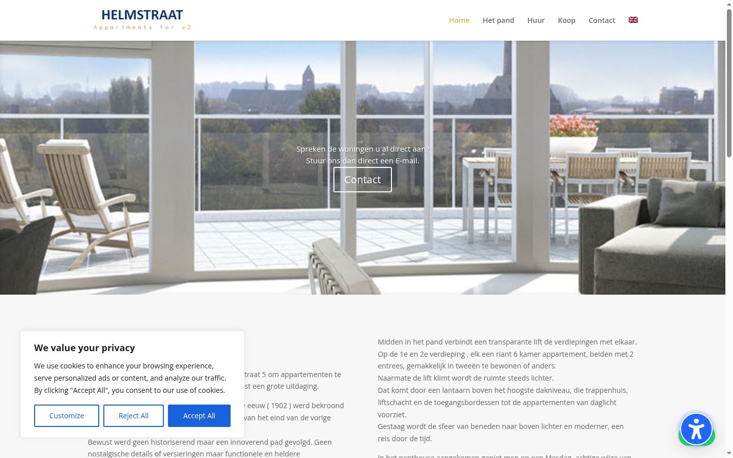 Screenshot del banner di consenso mostrato prima di qualsiasi interazione