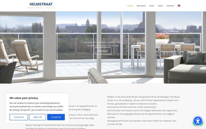 Screenshot of helmstraat-scheveningen.nl