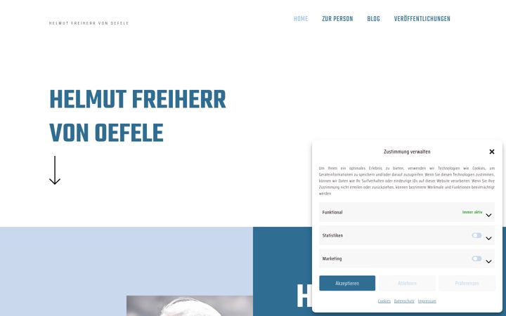 Screenshot ta' helmutvonoefelenotar.de