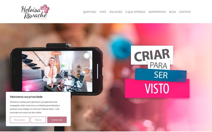 Screenshot of heloisaravache.com.br