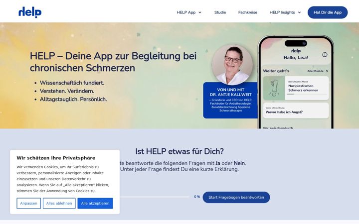 Screenshot of help-app.de