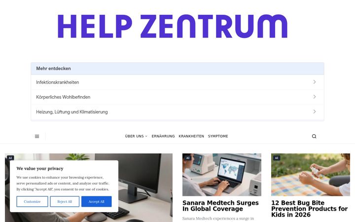 Screenshot of help-zentrum.com