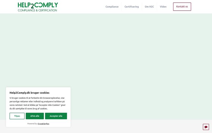 Screenshot of help2comply.eu
