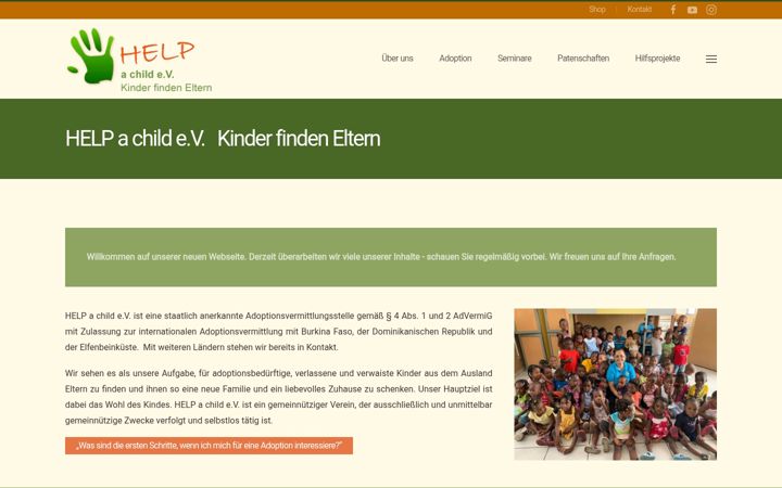 Screenshot of helpachild.de