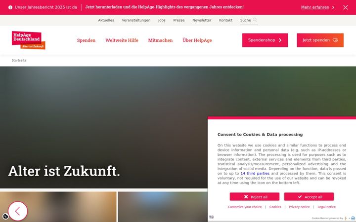 Screenshot of helpage.de