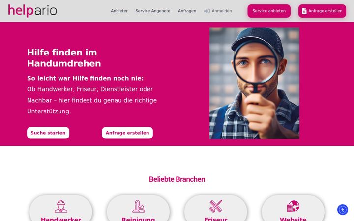 Screenshot of helpario.de