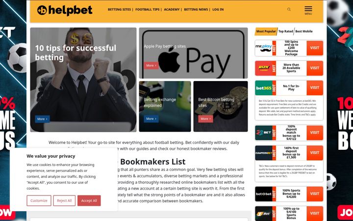 Screenshot of helpbet.com